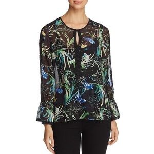 NWT Le Gali Carrie Chiffon Floral Print Blouse